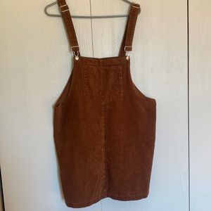 Corduroy overall dress EUC